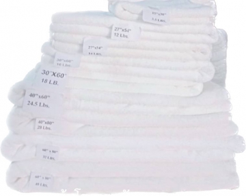 ผ้าเช็ดตัวสระน้ำ ผ้าห่มสปา 24.5 Lbs. 40x60 นิ้ว สีขาว